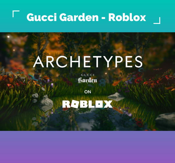 Visuel Gucci Garden sur Roblox
